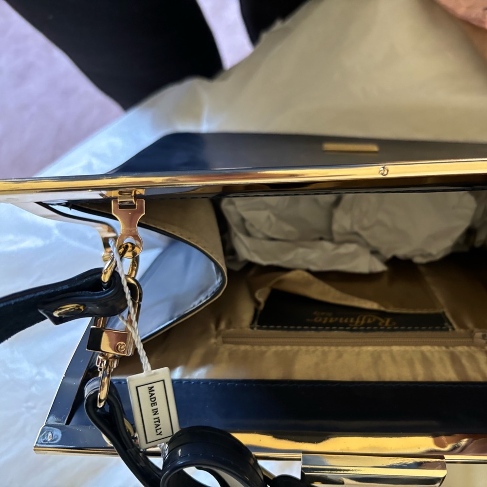 Navy blue Giulia Ricchini hand bag